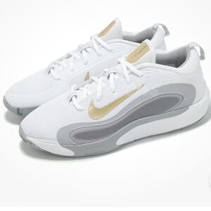 Nike IsoFly GS White Metallic Gold Cool Grey Kids Youth Basketball sneakers